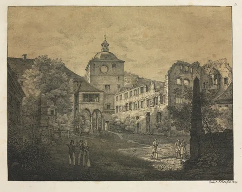 Ernst Fries, Six Views of Heidelberg Castle: Castle Terrace 