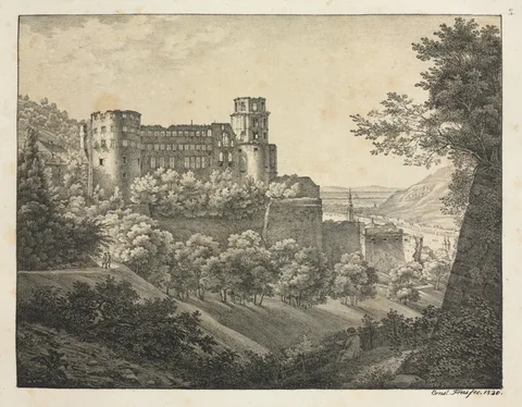 Ernst Fries, Six Views of Heidelberg Castle: Towards Northeast 