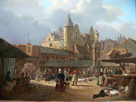 François Bossuet, The Old Fish Market in Antwerp