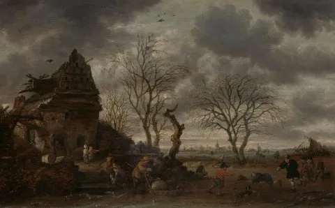 Salomon Rombouts, Winter scene