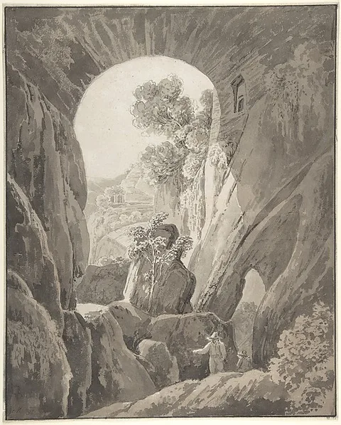 Jacob Wilhelm Mechau, The Caves of Acradina near Syracuse in Sicily