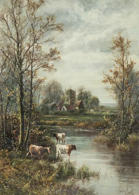 Octavius Clark, Landscape with Cows