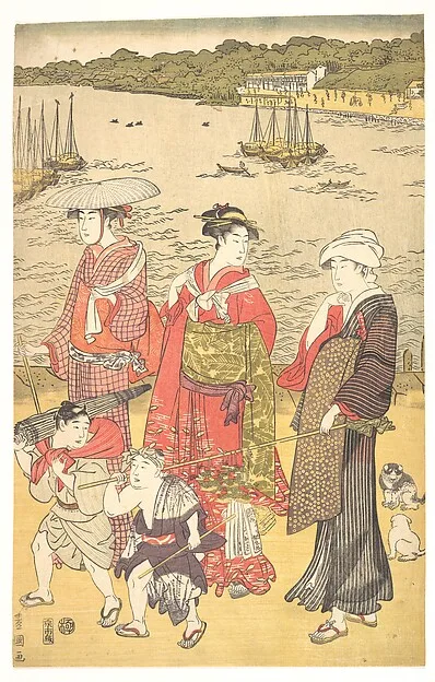 Toyokuni, Women at Takanawa Beach