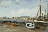 Charles Blomfield, Auckland Harbour from Mechanics Bay