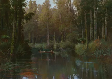 Charles Blomfield, Evening Mahinapua Creek, Hokitika