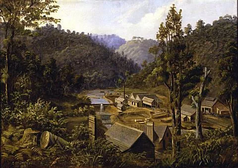 Charles Blomfield, A Bush Mill, Whatipu, West Coast