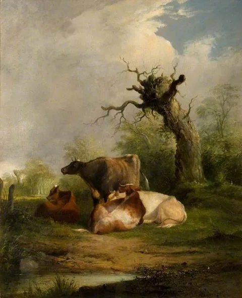 William Shayer the Elder, Landscape with Cattle