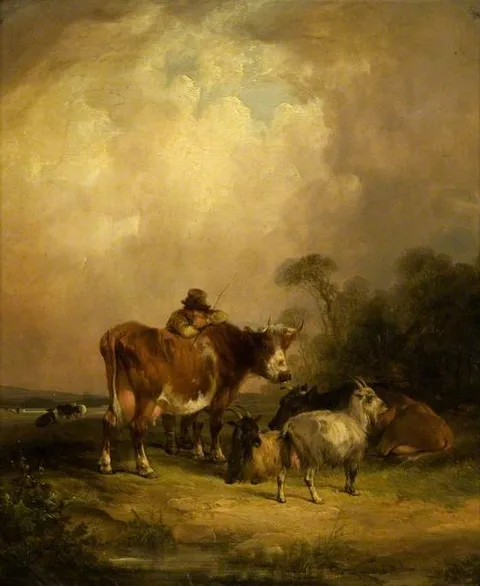 William Shayer the Elder, Landscape with Cattle