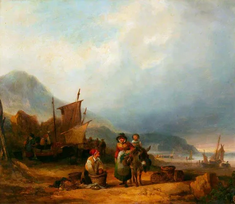William Shayer the Elder, Buying Fish