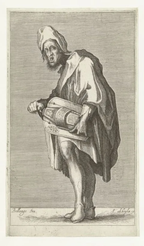 Matthäus Merian the Elder, Blinde draailierspeler