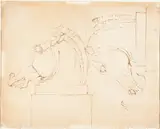 William Etty, The Horse of Selene from the Elgin Marbles [recto]