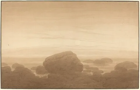 Caspar David Friedrich, Moonrise on an Empty Shore