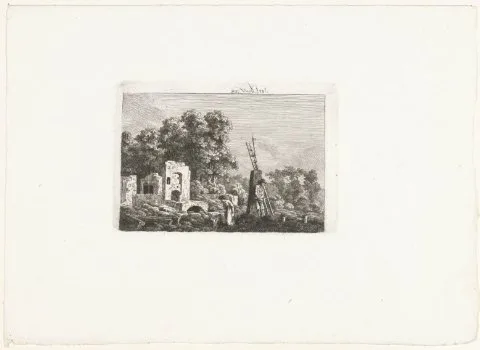 Caspar David Friedrich, Man en vrouw bij resten van hun verbrande huis