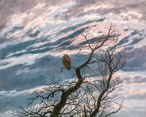 Caspar David Friedrich, An owl on a bare tree