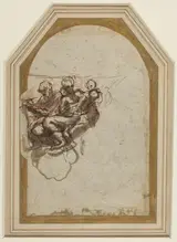 Antonio da Correggio, Saint Matthew and Saint Jerome [verso]
