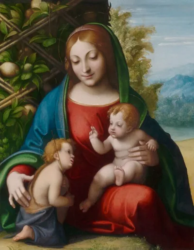 Antonio da Correggio, Virgin and Child with the Young Saint John the Baptist