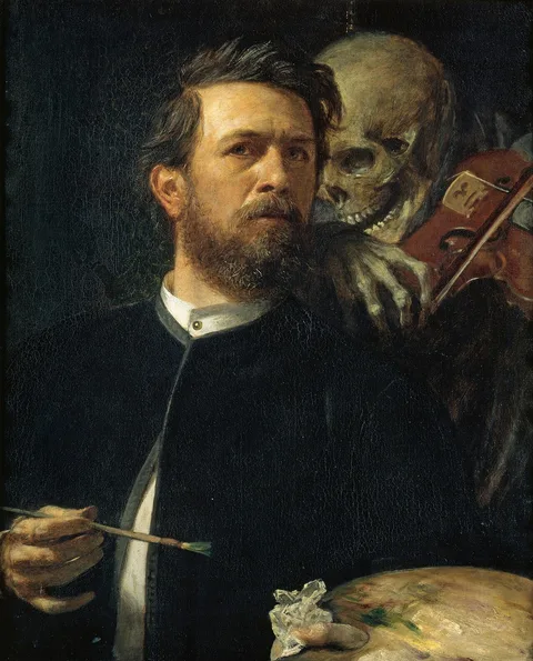 Arnold Böcklin, Self-Portrait with Death Playing the Fiddle