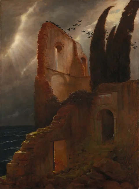 Arnold Böcklin, Ruin by the Sea