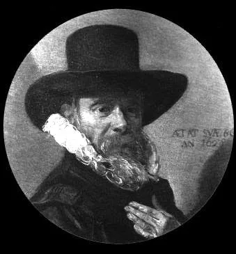 Frans Hals, Round portrait of a man, possibly Saeckma