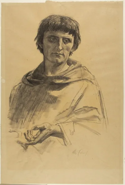Alexandre Cabanel, Central Figure, study for The Life of Saint Louis, King of France