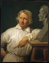 Horace Vernet, Bertel Thorvaldsen (1768–1844) with the Bust of Horace Vernet