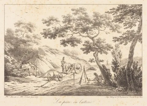 Horace Vernet, La piece en batterie
