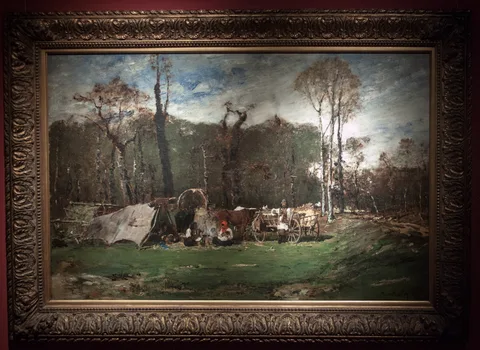 Mihály Munkácsy, Gypsies_at_the_forest_edge