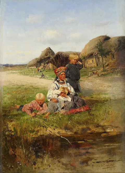 Vladimir Makovsky, Maid with children