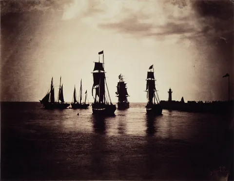 Gustave Le Gray, Bateaux quittant le port du Havre