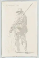 Johan Lundbye, Roman Hunter with his Dog, seen from the Back