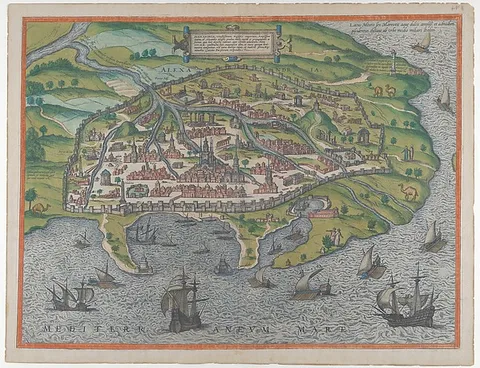 Georg Braun, Map of Alexandria