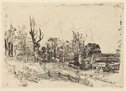 John Crome, Road with a Farmhouse on the Right