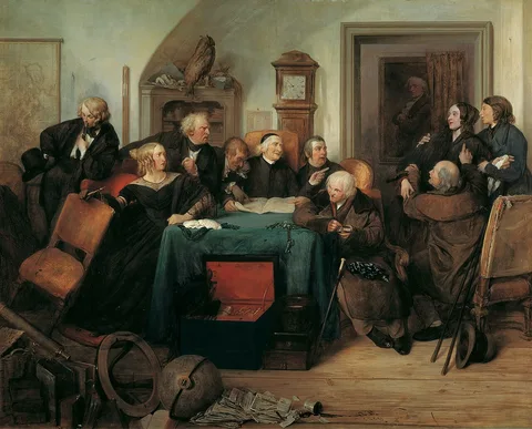 Josef Danhauser, The Opening of the Will