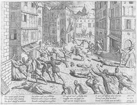 Frans Hogenberg, The Sack of Antwerp from Events in the History of the Netherlands, France, Germany and England between 1533 and 1608