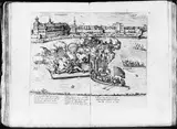 Frans Hogenberg, Fvrstliche Hochzeit... Wilhelm Hertzog zu Gulich, Cleue und Berg,... und Frewlin Jacobae gebornen Marggraffinen zu Baden..., Dußeldorff Anno Dni. 1585 am 18. Junij