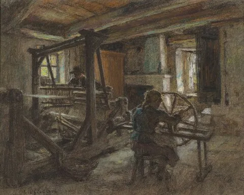 Léon Augustin Lhermitte, The Weaver's Cottage