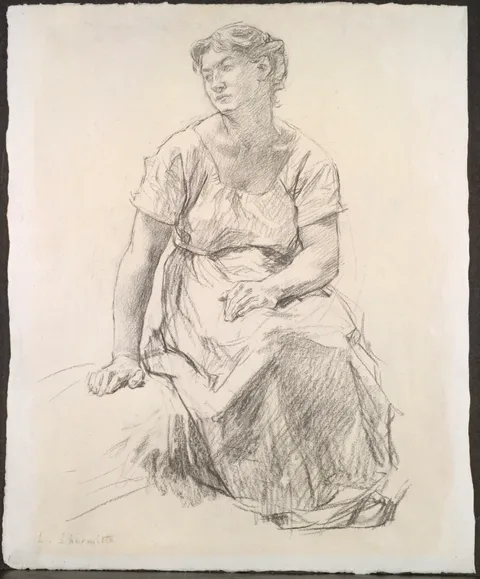 Léon Augustin Lhermitte, Seated Peasant Woman