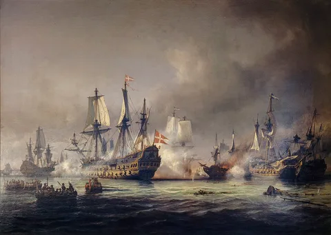 Anton Melbye, En episode af søslaget i Køge Bugt 1677