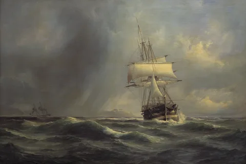 Anton Melbye, Marine