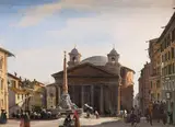 Ippolito Caffi, View of the Pantheon, Rome
