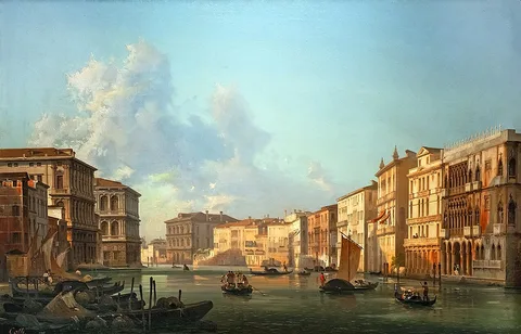 Ippolito Caffi, The Grand Canal towards Ca' Pesaro