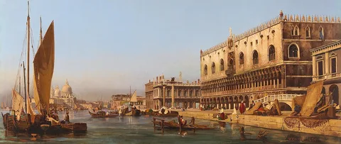 Ippolito Caffi, Venice, the Doge’s Palace and the Molo