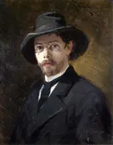 Oscar Wergeland, Portrait of the Swedish Painter Reinhold Callmander