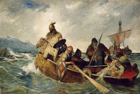Oscar Wergeland, Nordmennene lander på Island år 872