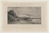 Adolphe Appian, Barge on the Bank of a River