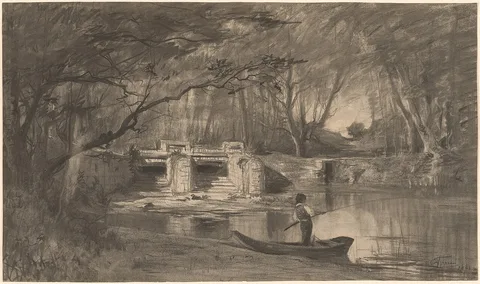 Adolphe Appian, Wooded Pond by the Ancient Sluice of Levaux near Vienne