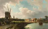 Cornelis Springer, View of The Hague from the Delftse Vaart in the 17th Century