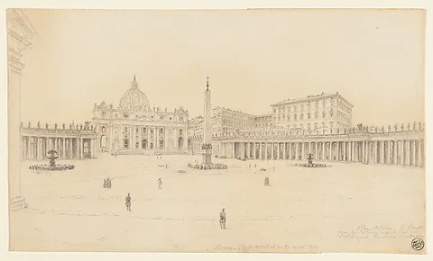 Auguste Raffet, View of St. Peter’s Square, Rome