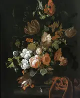 Ernst Stuven, Flowers in a Glass Bowl