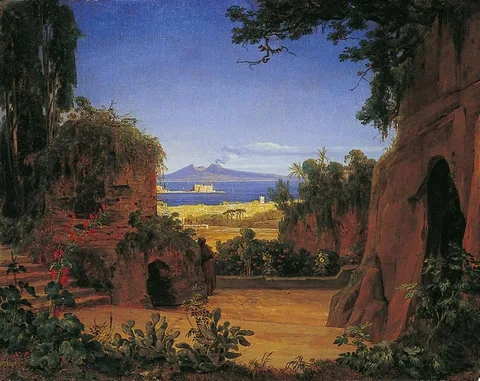 August Ahlborn, Vesuvius landscape